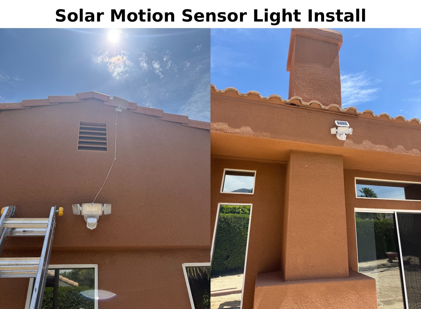 Solar motion sensor light install by G&P Property Solutions